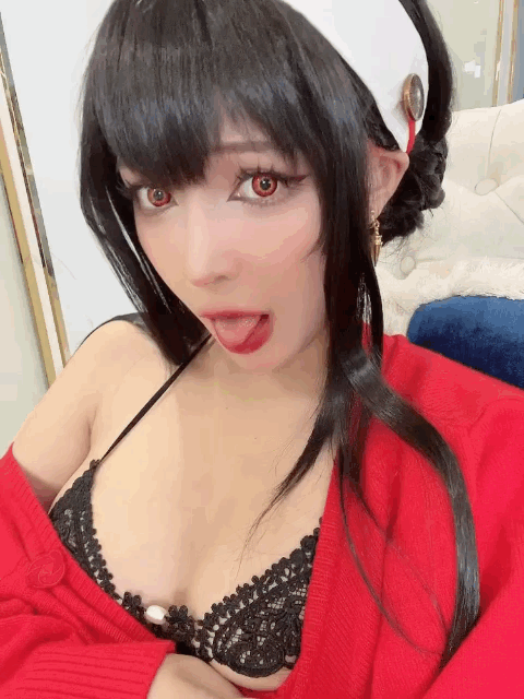 Umeko J Yor Forger Red Sweater PixiBB.COM 7