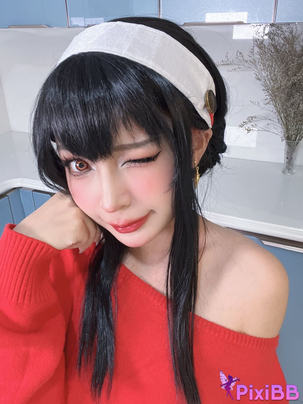 Umeko J Yor Forger Red Sweater PixiBB.COM 72