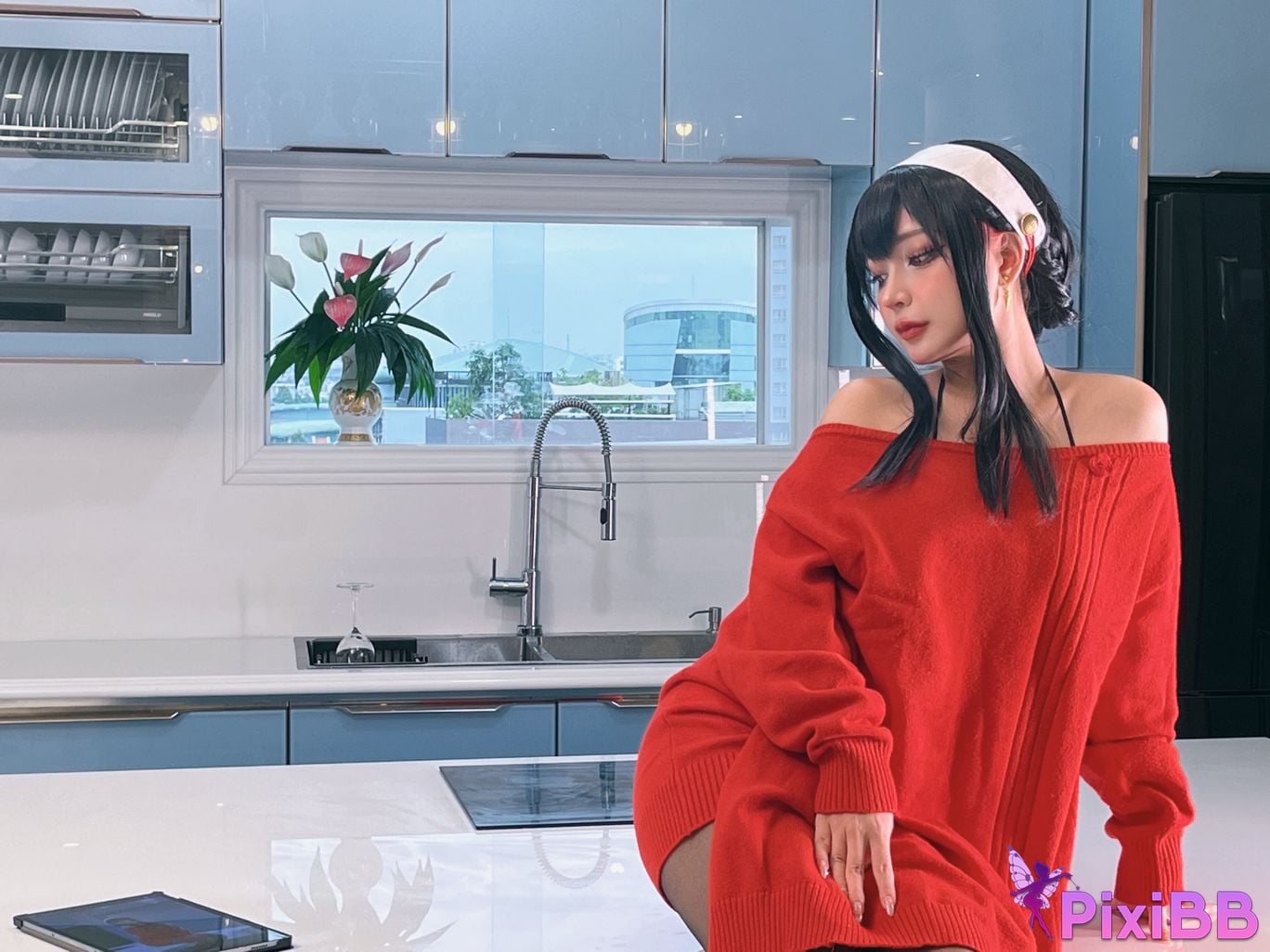 Umeko J Yor Forger Red Sweater PixiBB.COM 77