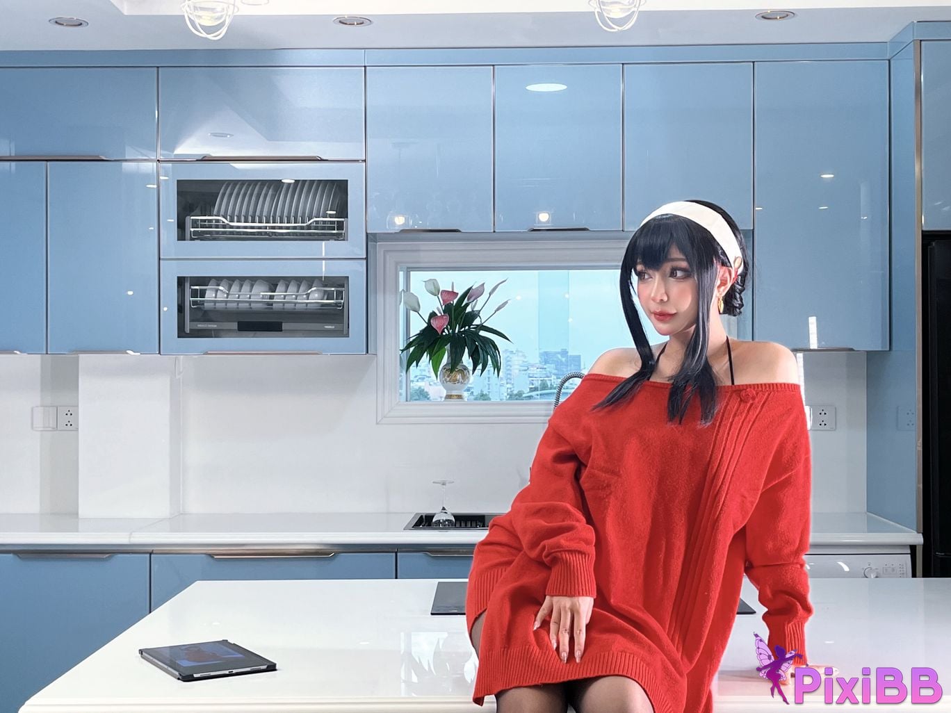 Umeko J Yor Forger Red Sweater PixiBB.COM 78