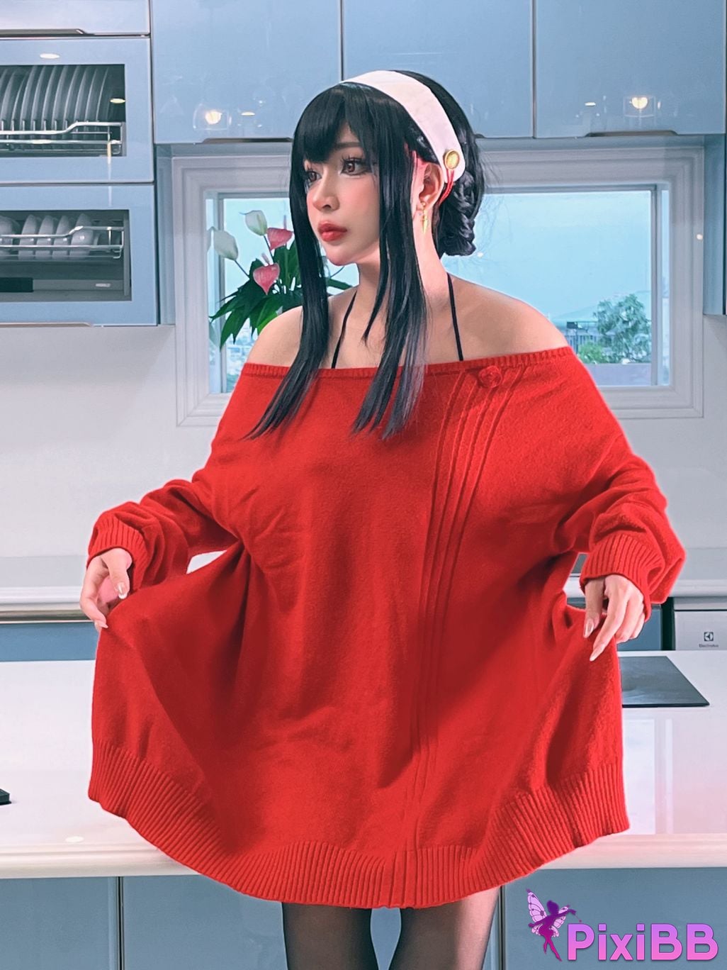 Umeko J Yor Forger Red Sweater PixiBB.COM 79