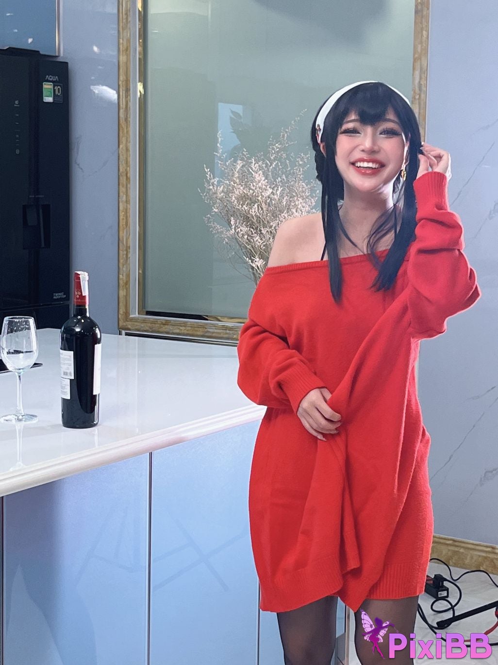 Umeko J Yor Forger Red Sweater PixiBB.COM 81