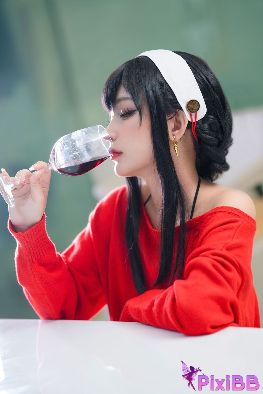 Umeko J Yor Forger Red Sweater PixiBB.COM 91