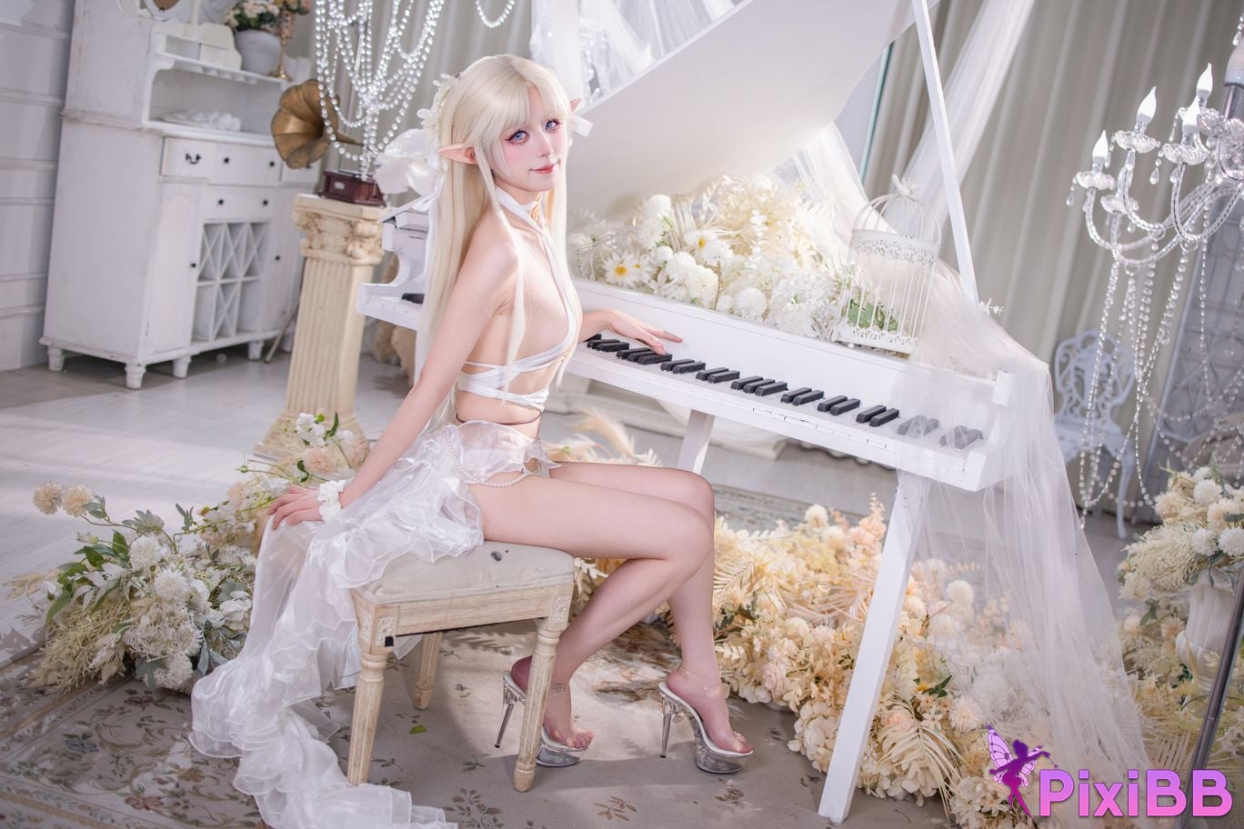 Cosplayer Double wood fusu brest white angel PixiBB.COM 001