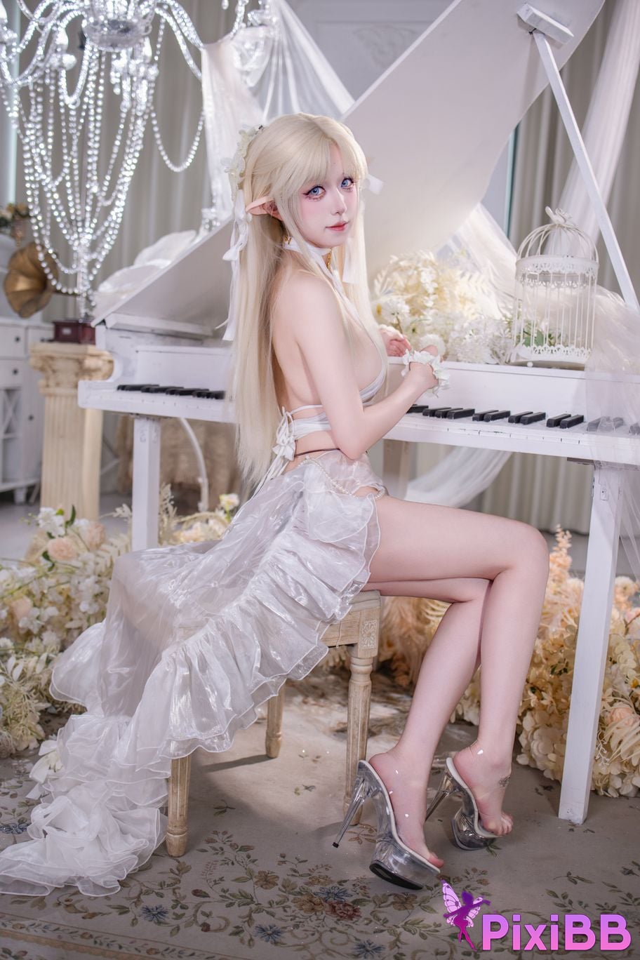 Cosplayer Double wood fusu brest white angel PixiBB.COM 037