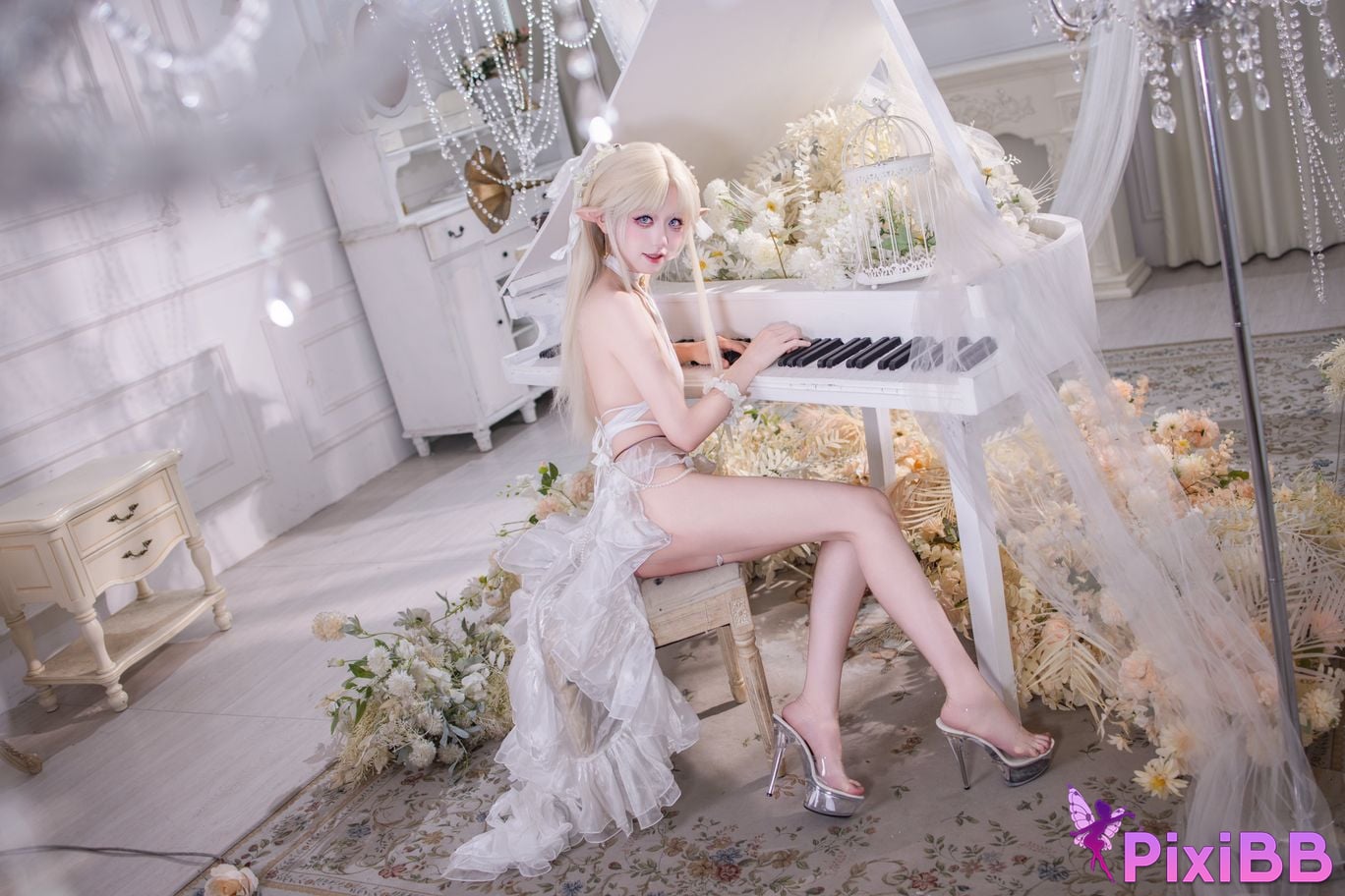 Cosplayer Double wood fusu brest white angel PixiBB.COM 040