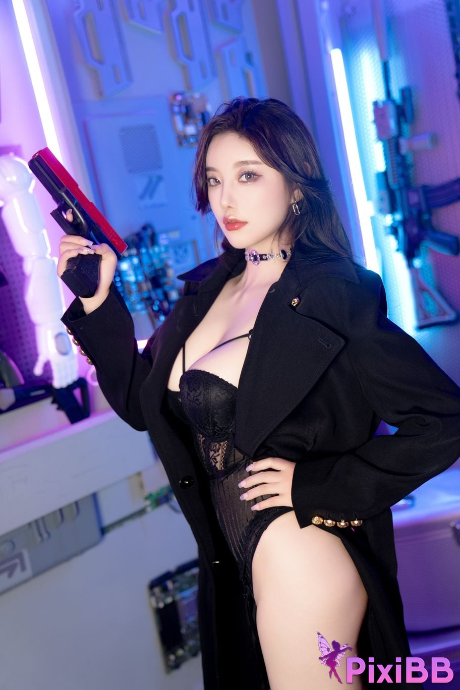 No watermark for in app purchases Yang Chen Chenchen Yome XIUREN model Open sexy fishnet stockings PixiBB.COM 015