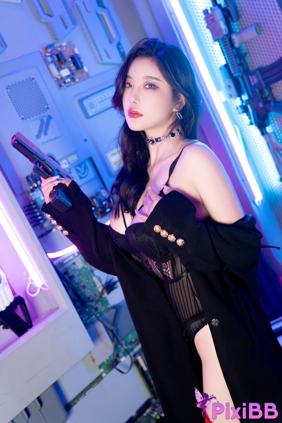 No watermark for in app purchases Yang Chen Chenchen Yome XIUREN model Open sexy fishnet stockings PixiBB.COM 037