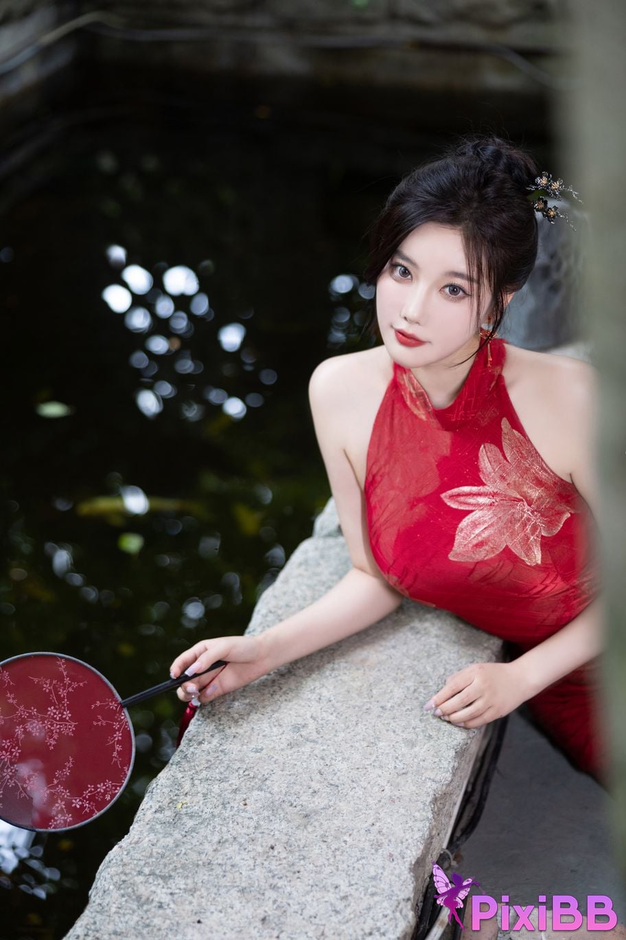 No watermark for in app purchases Yang Chen Chenchen Yome XIUREN model red cheongsam PixiBB.COM 029