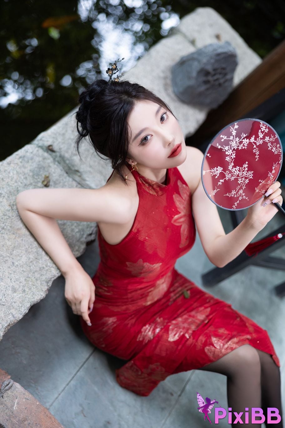 No watermark for in app purchases Yang Chen Chenchen Yome XIUREN model red cheongsam PixiBB.COM 032