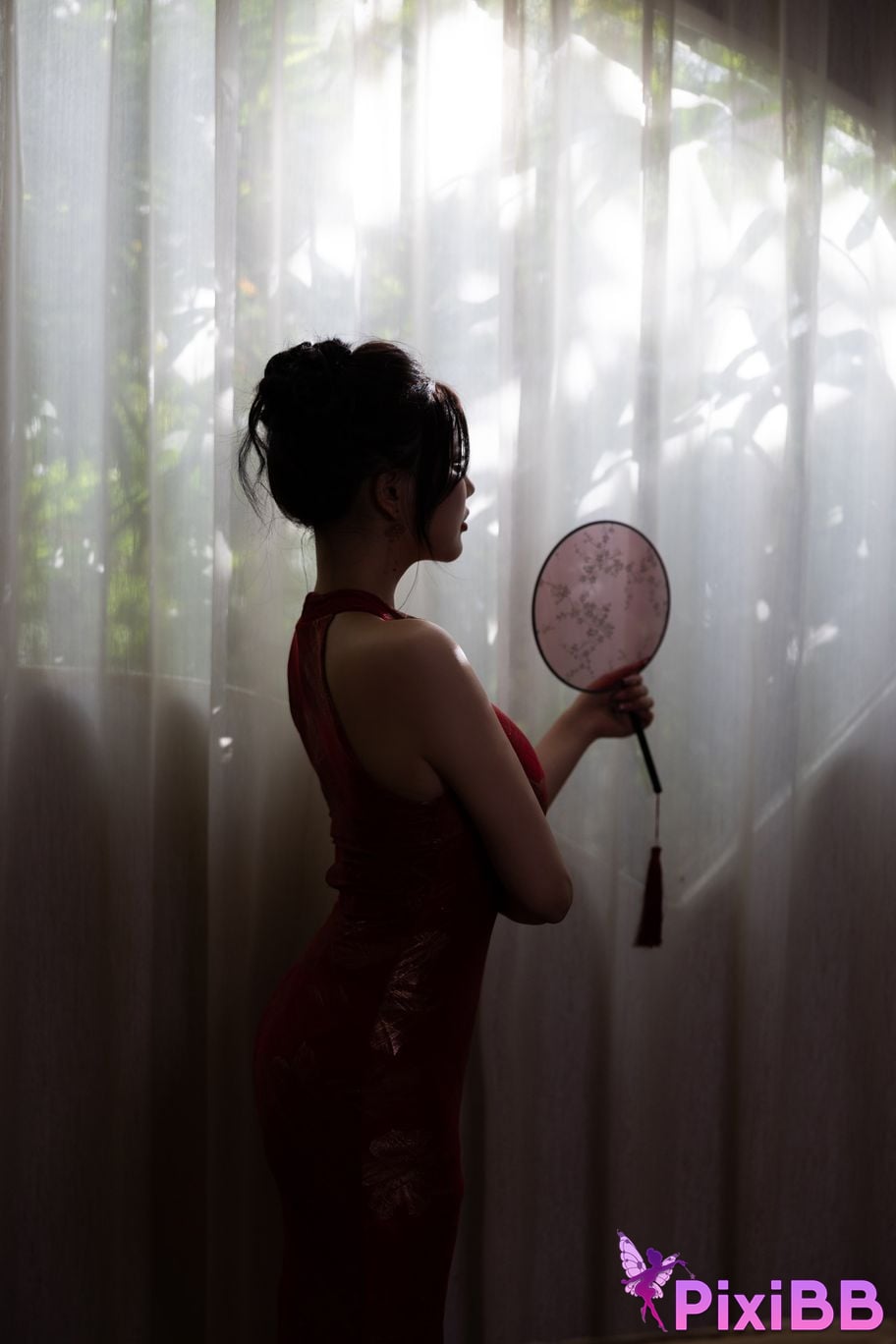 No watermark for in app purchases Yang Chen Chenchen Yome XIUREN model red cheongsam PixiBB.COM 036