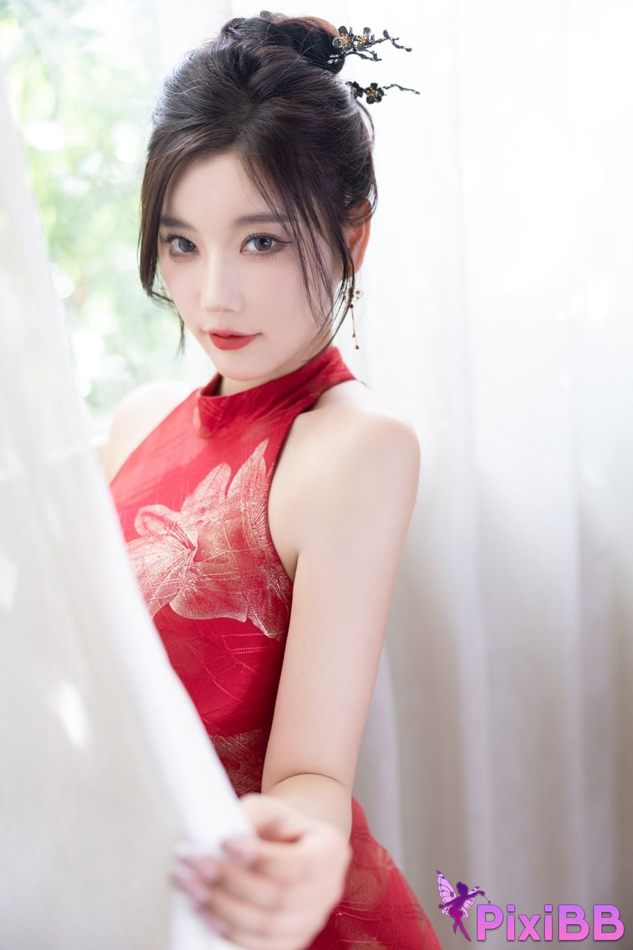 No watermark for in app purchases Yang Chen Chenchen Yome XIUREN model red cheongsam PixiBB.COM 038