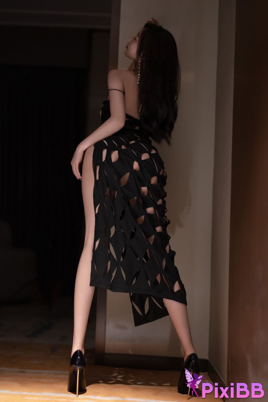 No watermark for in app purchases Yang Chen Chenchen Yome XIUREN model Sexy black stockings PixiBB.COM 037
