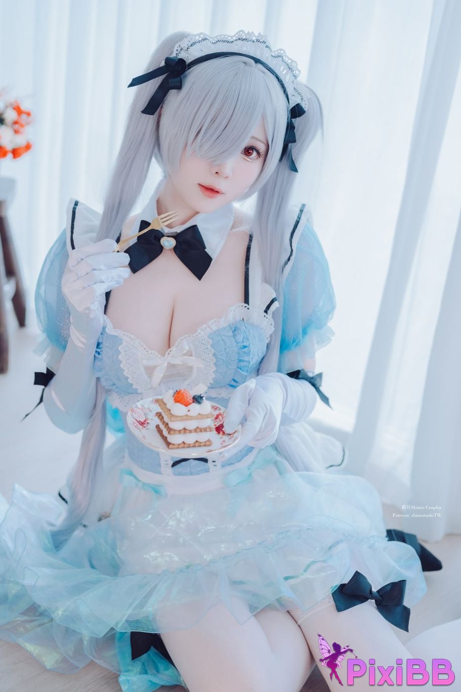 Cosplayer Shimotsuki shimo Cinderella Maid NIKKE maid outfit VOL.2 PixiBB.COM 002