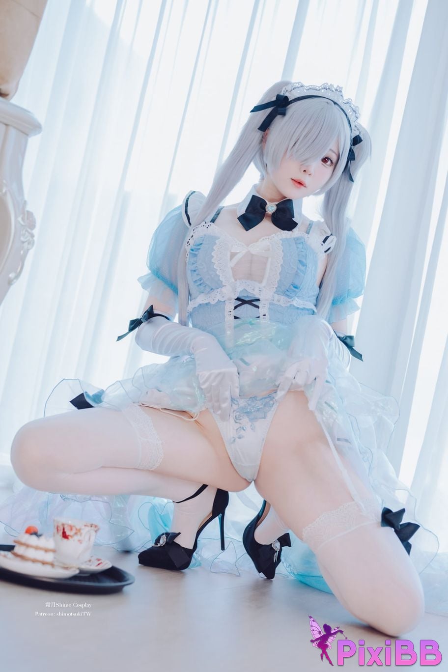 Cosplayer Shimotsuki shimo Cinderella Maid NIKKE maid outfit VOL.2 PixiBB.COM 006