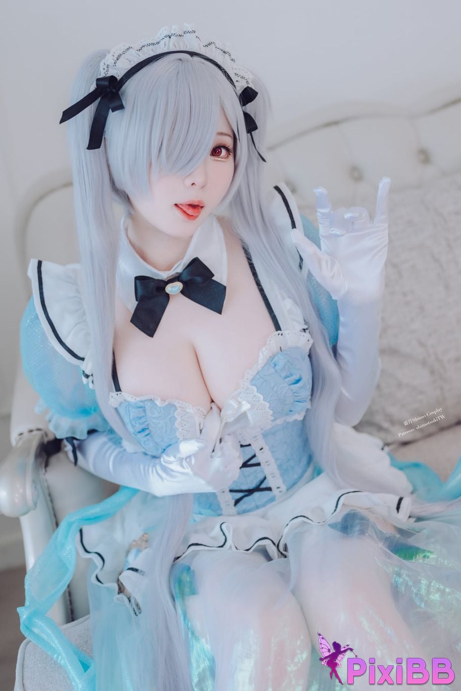 Cosplayer Shimotsuki shimo Cinderella Maid NIKKE maid outfit VOL.2 PixiBB.COM 007