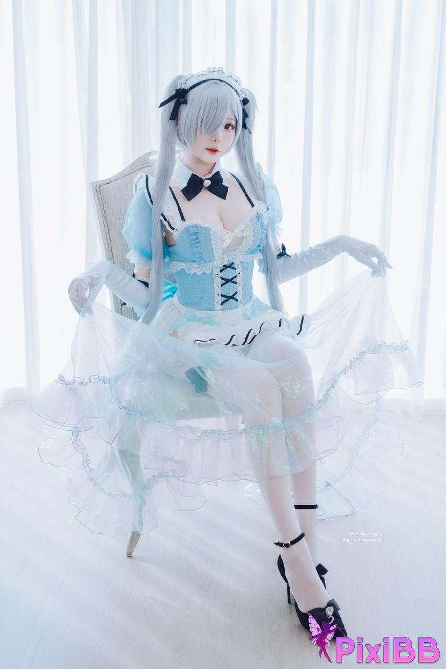Cosplayer Shimotsuki shimo Cinderella Maid NIKKE maid outfit VOL.2 PixiBB.COM 011