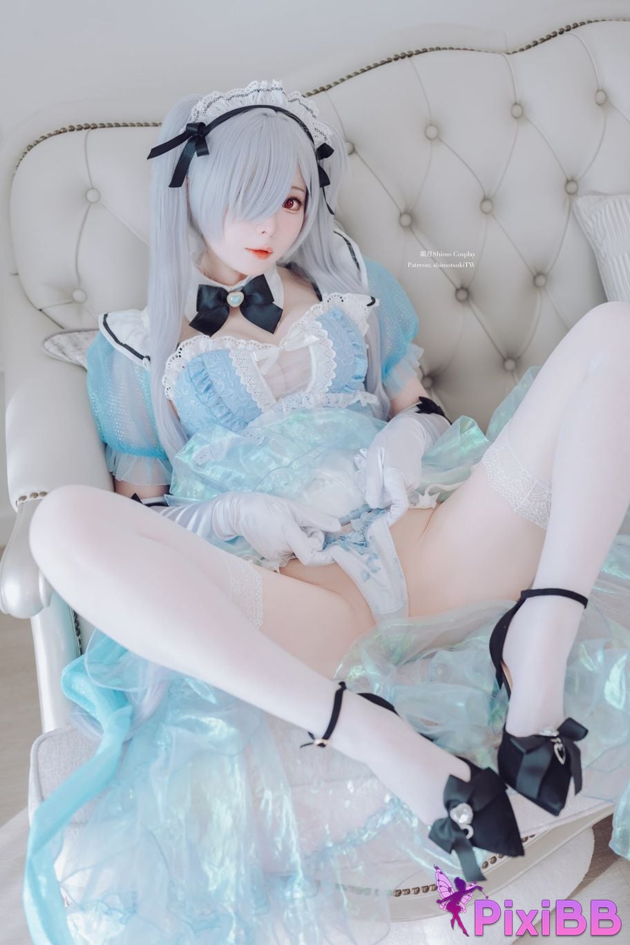 Cosplayer Shimotsuki shimo Cinderella Maid NIKKE maid outfit VOL.2 PixiBB.COM 012