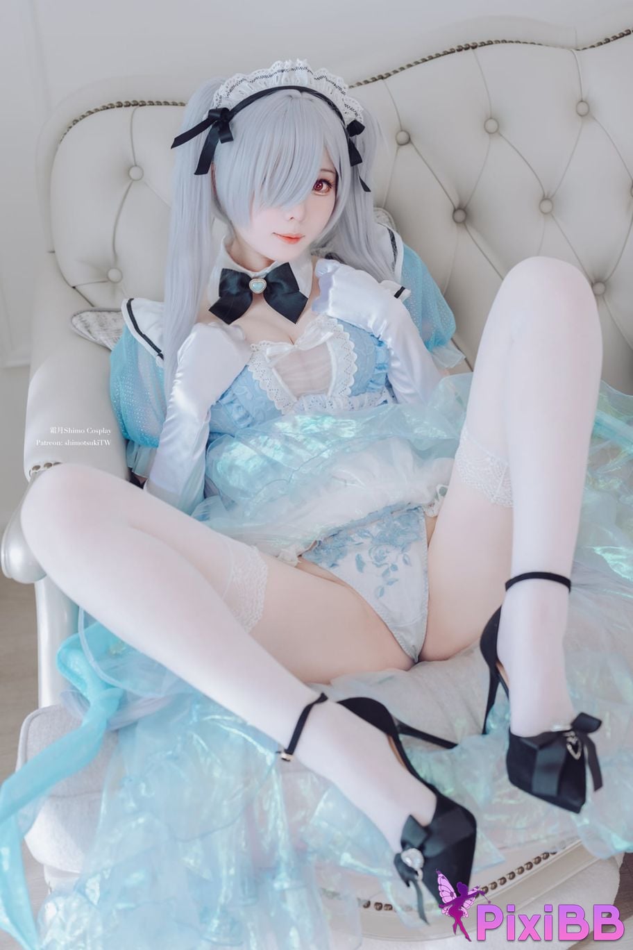 Cosplayer Shimotsuki shimo Cinderella Maid NIKKE maid outfit VOL.2 PixiBB.COM 013