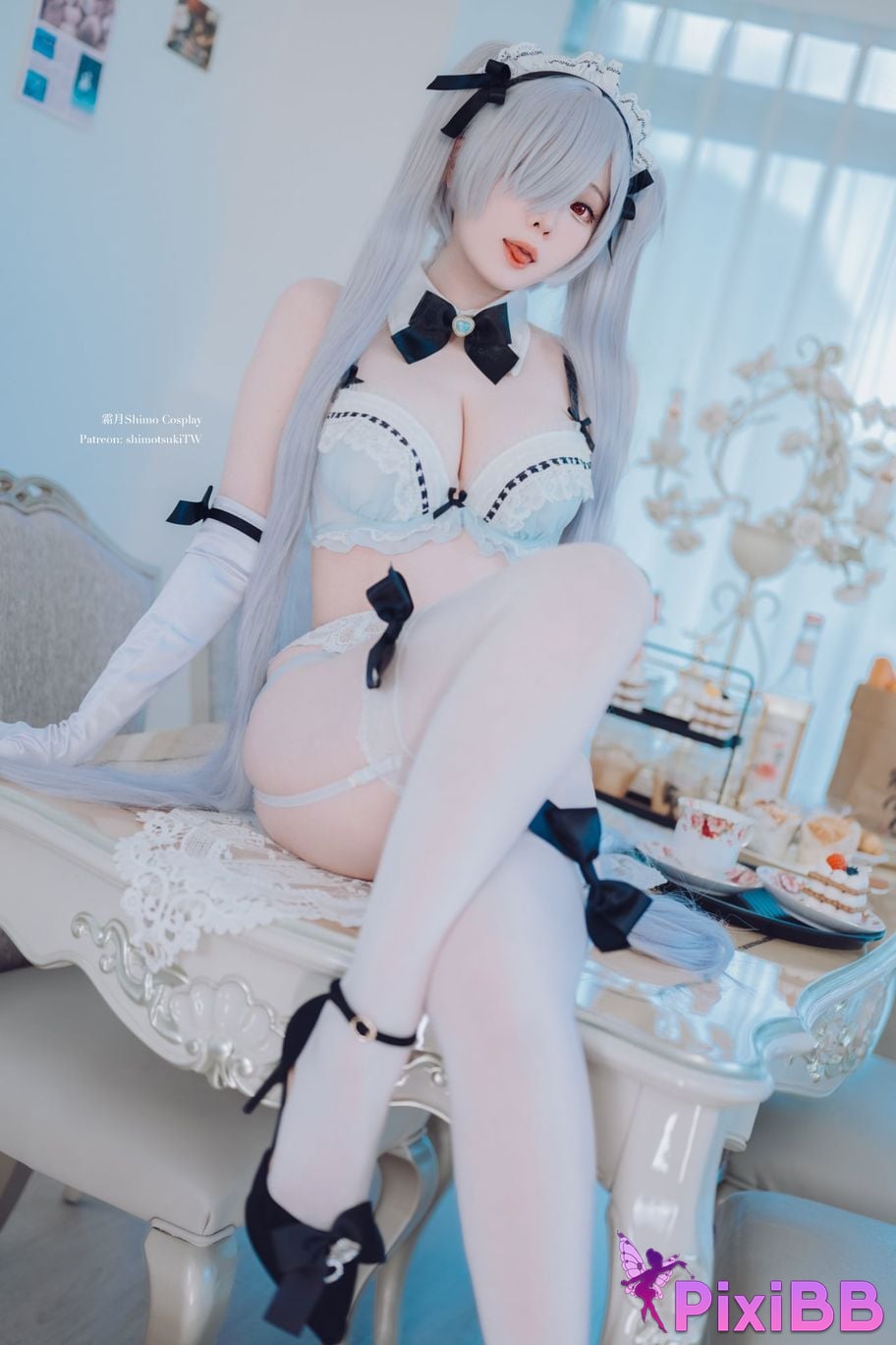 Cosplayer Shimotsuki shimo Cinderella Maid NIKKE maid outfit VOL.2 PixiBB.COM 015