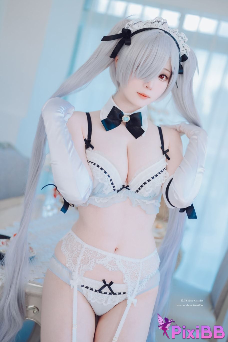 Cosplayer Shimotsuki shimo Cinderella Maid NIKKE maid outfit VOL.2 PixiBB.COM 021