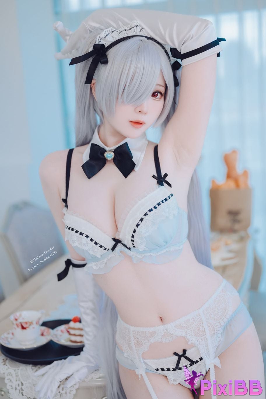 Cosplayer Shimotsuki shimo Cinderella Maid NIKKE maid outfit VOL.2 PixiBB.COM 023