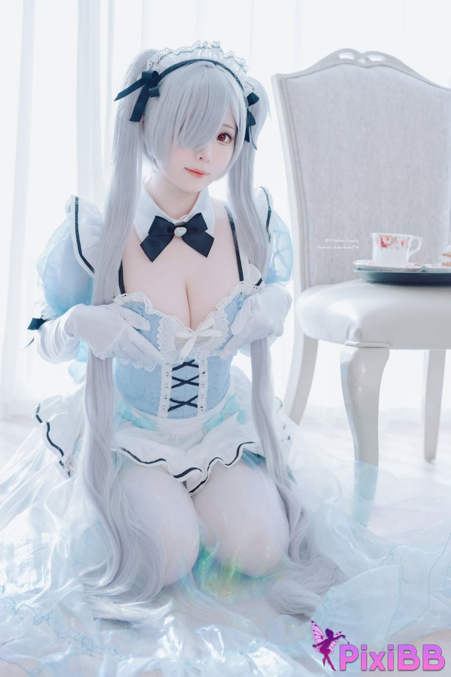 Cosplayer Shimotsuki shimo Cinderella Maid NIKKE maid outfit VOL.2 PixiBB.COM 028