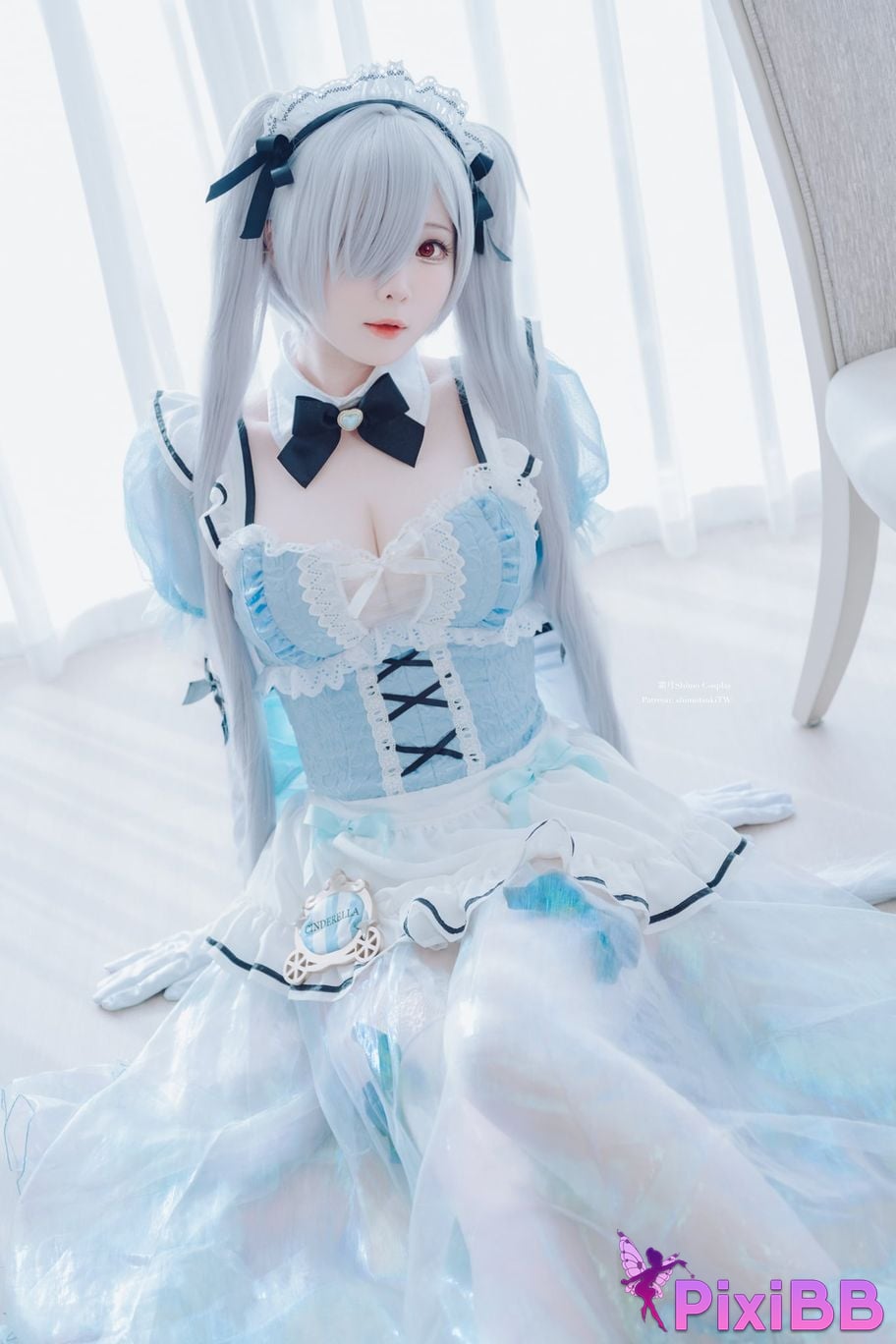 Cosplayer Shimotsuki shimo Cinderella Maid NIKKE maid outfit VOL.2 PixiBB.COM 030