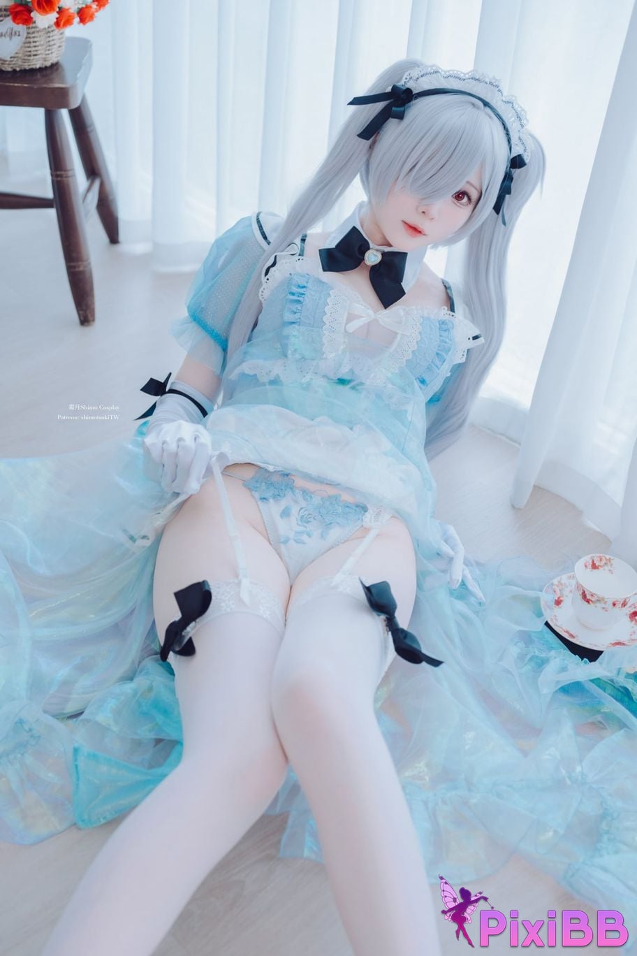 Cosplayer Shimotsuki shimo Cinderella Maid NIKKE maid outfit VOL.2 PixiBB.COM 031