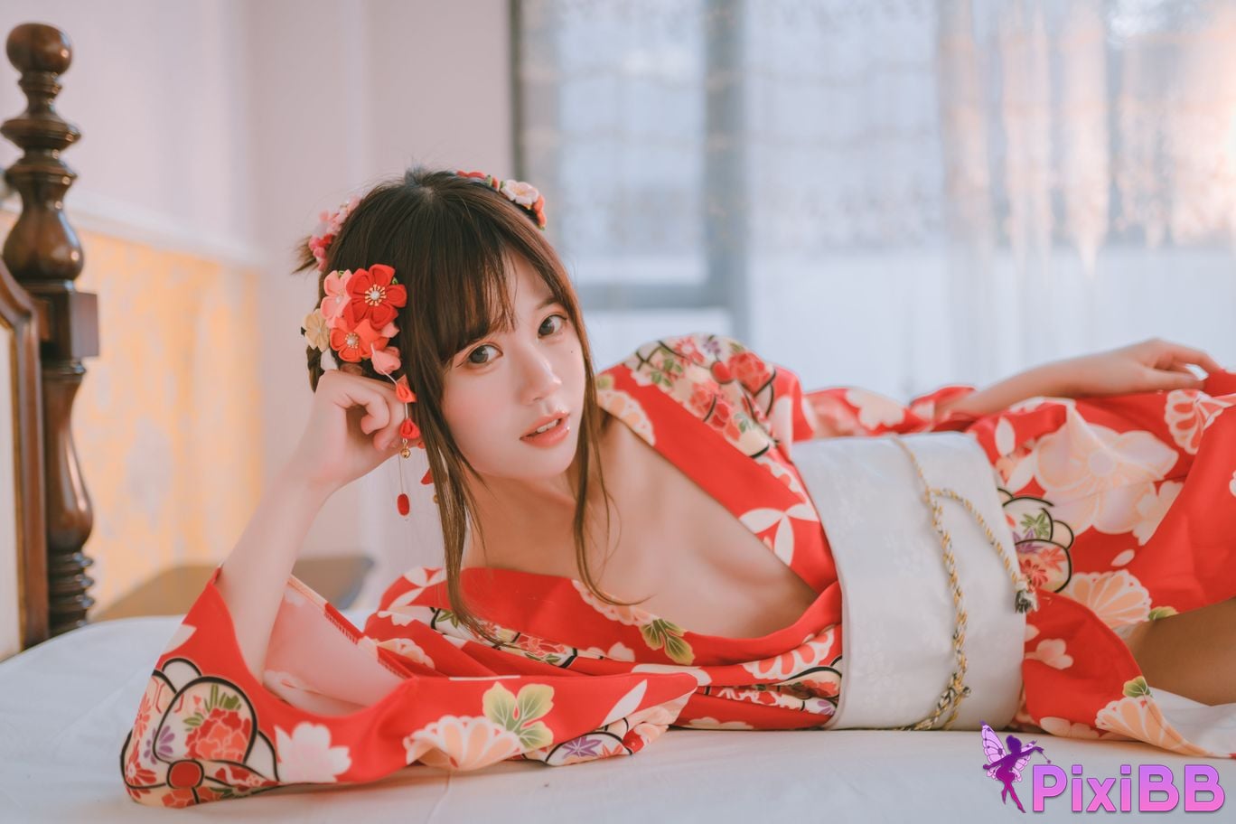 Cosplay Chitanda Kako Daily Life Yukata Indoor PixiBB.COM 013