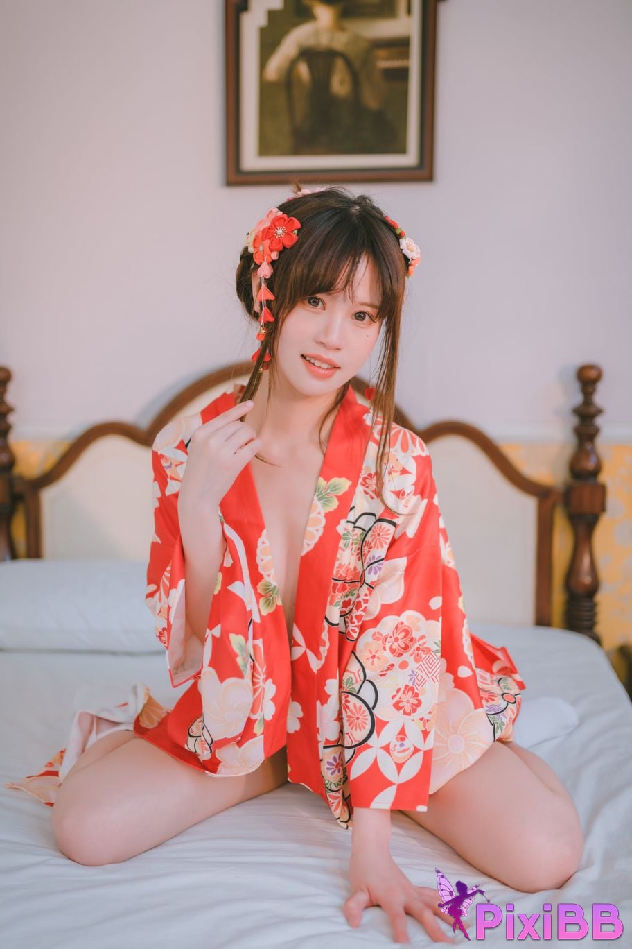 Cosplay Chitanda Kako Daily Life Yukata Indoor PixiBB.COM 018