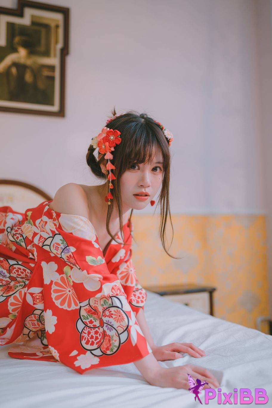 Cosplay Chitanda Kako Daily Life Yukata Indoor PixiBB.COM 037