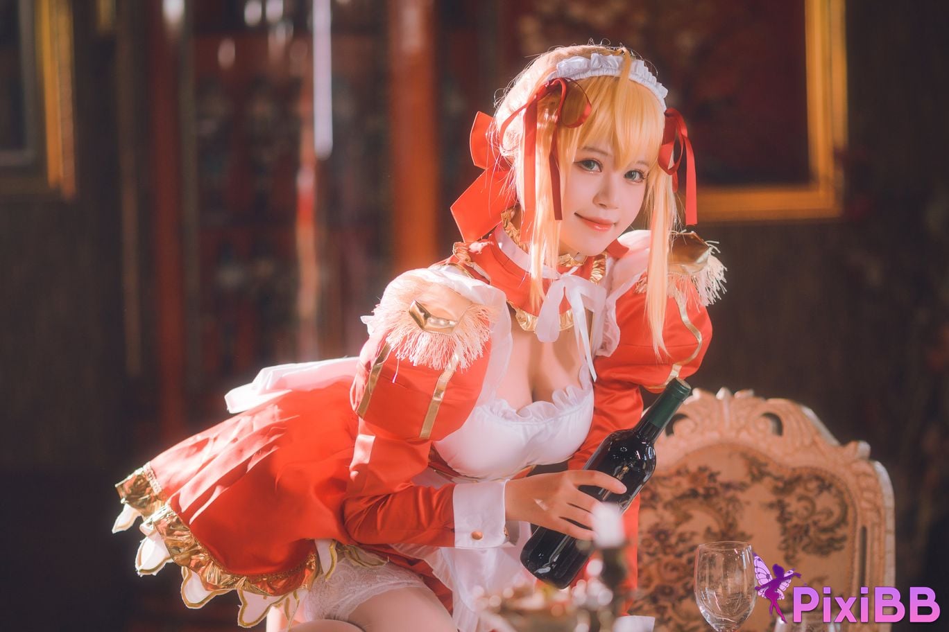 Cosplay Chitanda Kako Nero Maid PixiBB.COM 005