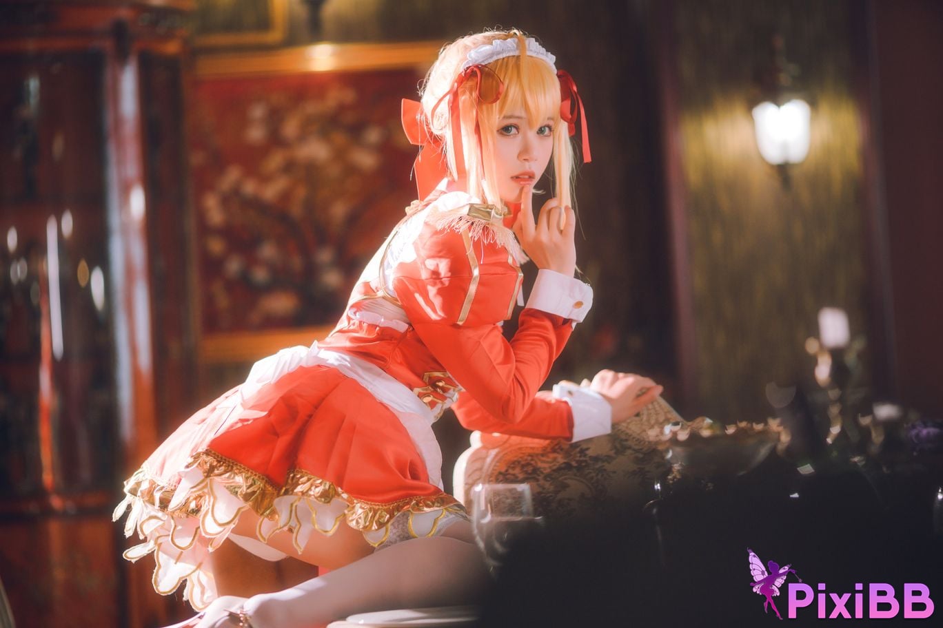 Cosplay Chitanda Kako Nero Maid PixiBB.COM 006