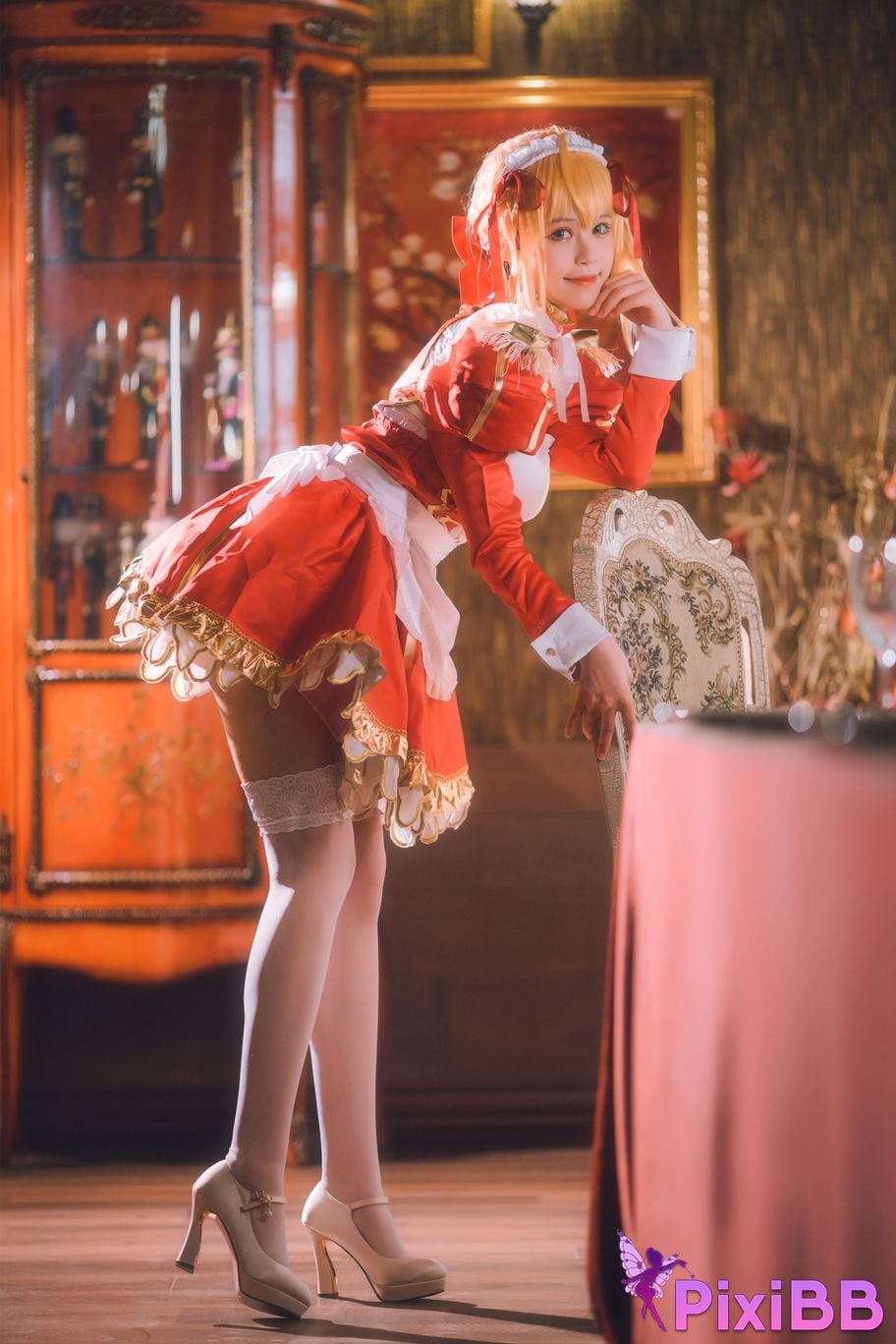 Cosplay Chitanda Kako Nero Maid PixiBB.COM 007