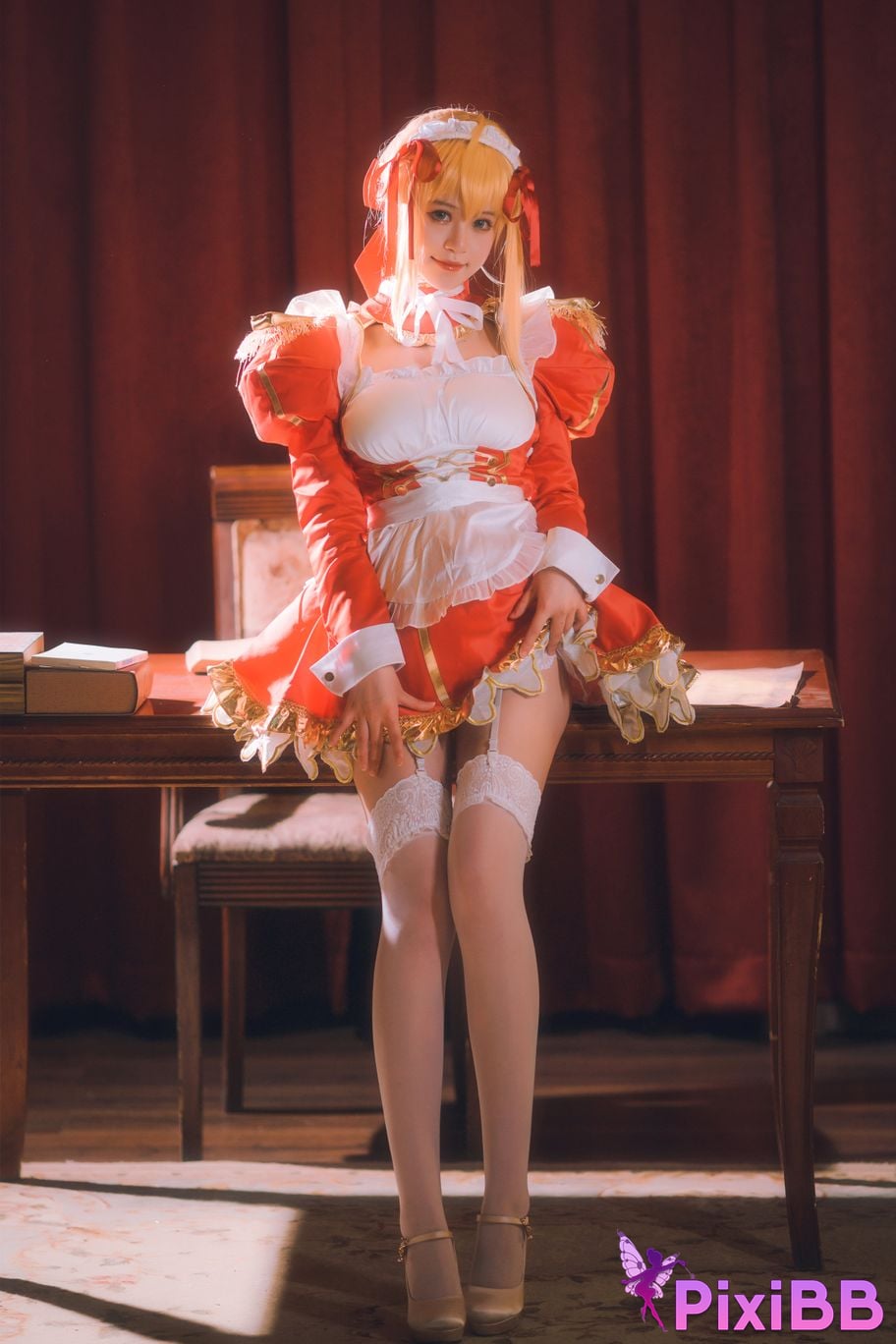 Cosplay Chitanda Kako Nero Maid PixiBB.COM 012