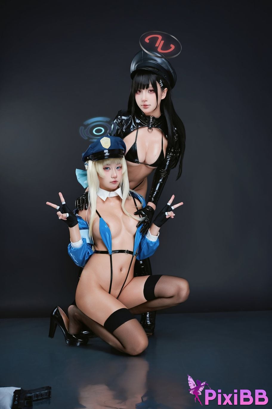 Cosplayer PuyPuy Puipui Puypuychan Tsukatsuki Rio and Asuma Toki Blue Archive Rion Moon Flying Birds Horses PixiBB.COM 025