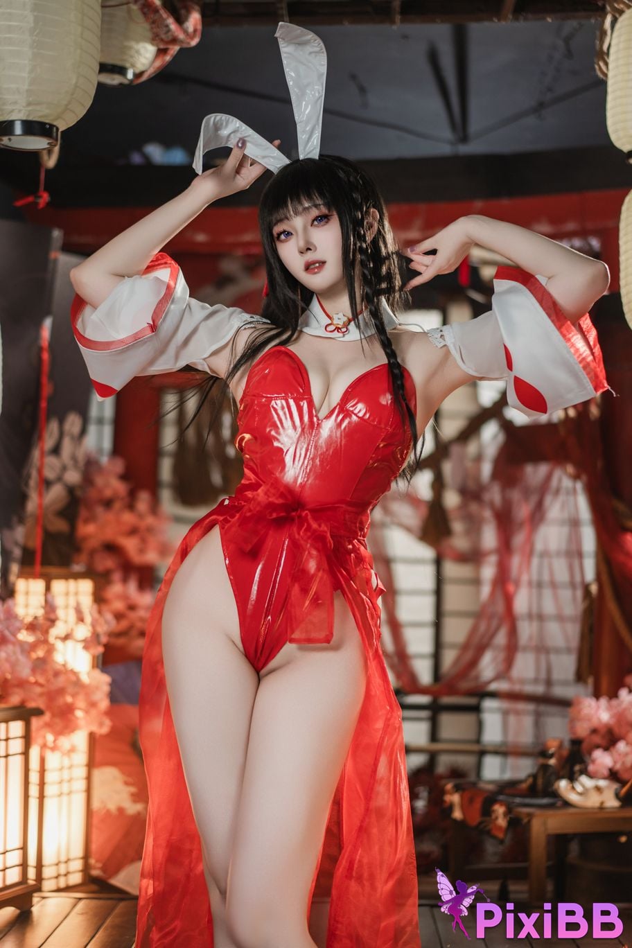 Cosplayer Natsuko Azur Lane Oyama Miko Rabbit PixiBB.COM 008