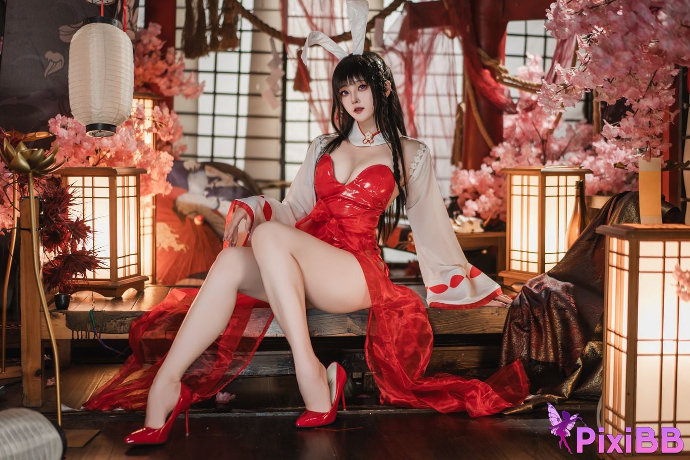 Cosplayer Natsuko Azur Lane Oyama Miko Rabbit PixiBB.COM 012