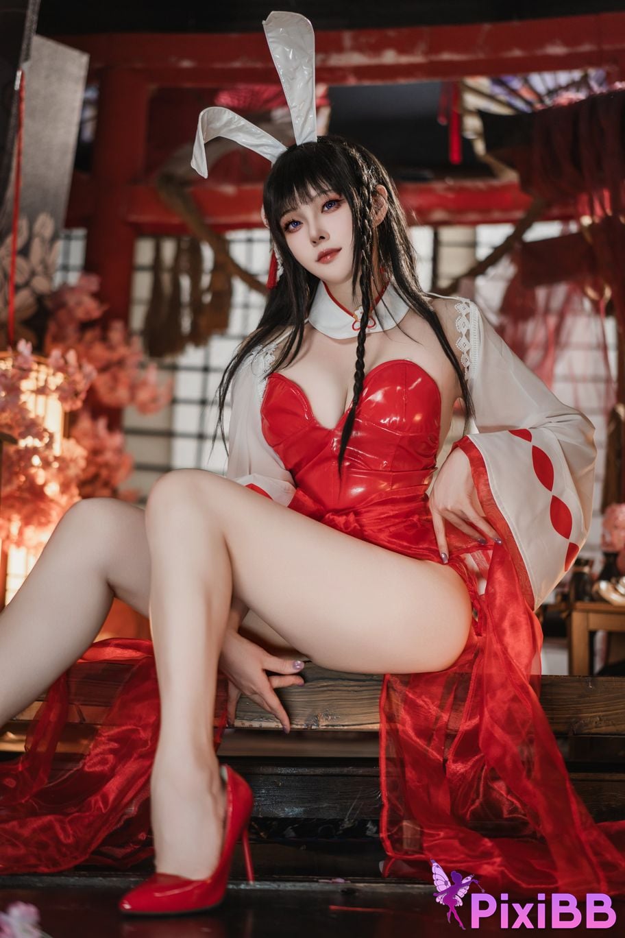 Cosplayer Natsuko Azur Lane Oyama Miko Rabbit PixiBB.COM 015