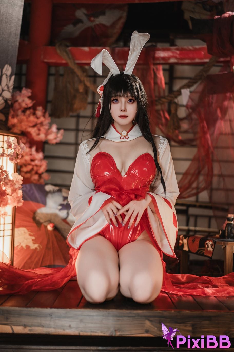 Cosplayer Natsuko Azur Lane Oyama Miko Rabbit PixiBB.COM 034