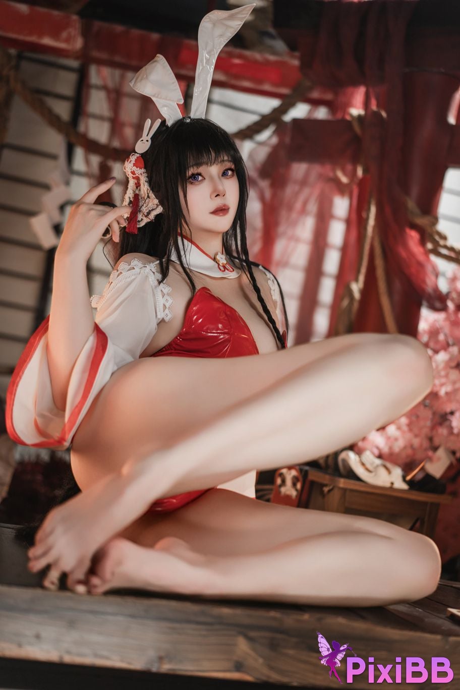 Cosplayer Natsuko Azur Lane Oyama Miko Rabbit PixiBB.COM 040