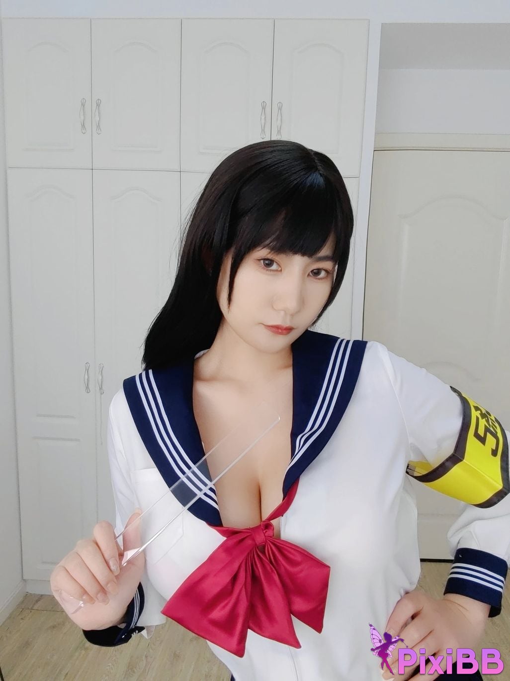 Cosplay Xinglan is Lanlan and called Lanmei Feng Discipline Committee Member PixiBB.COM 002