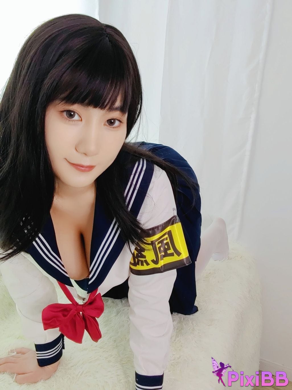 Cosplay Xinglan is Lanlan and called Lanmei Feng Discipline Committee Member PixiBB.COM 005