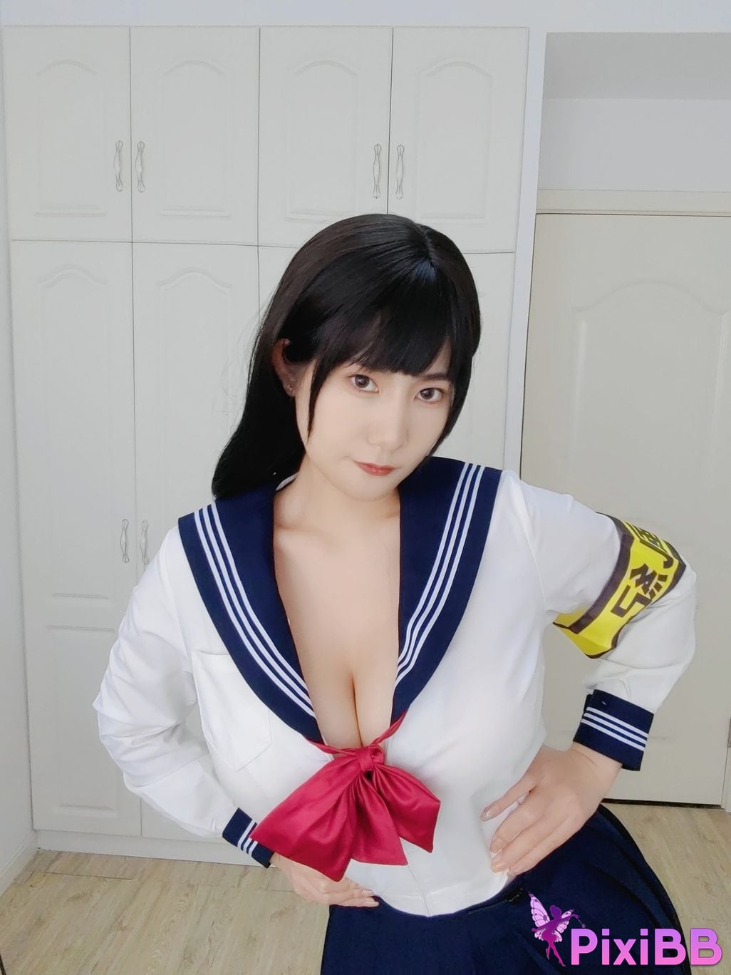 Cosplay Xinglan is Lanlan and called Lanmei Feng Discipline Committee Member PixiBB.COM 013