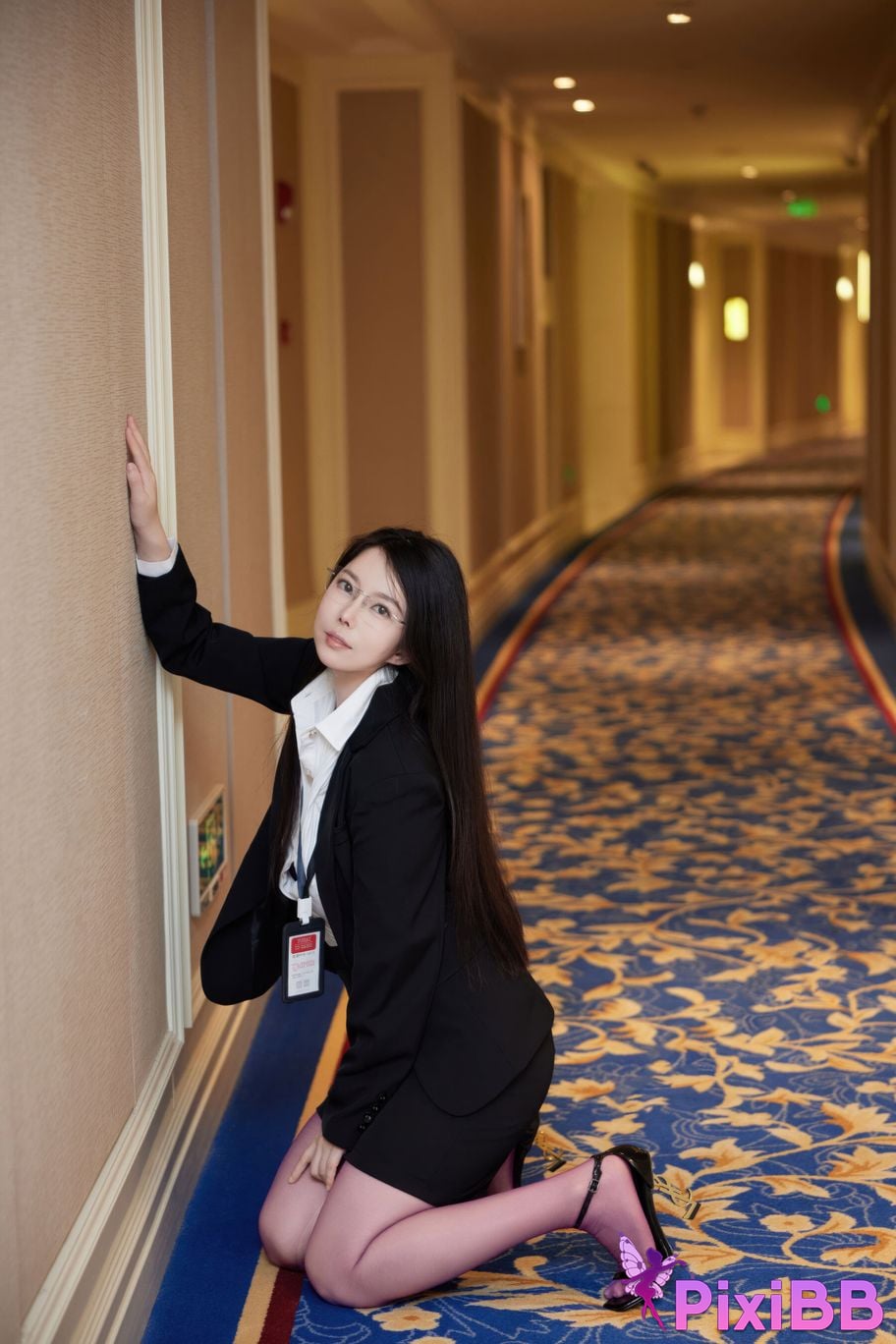 No watermark for in app purchases Bai Ru Xue Ruxue XIUREN model purple silk OL PixiBB.COM 007