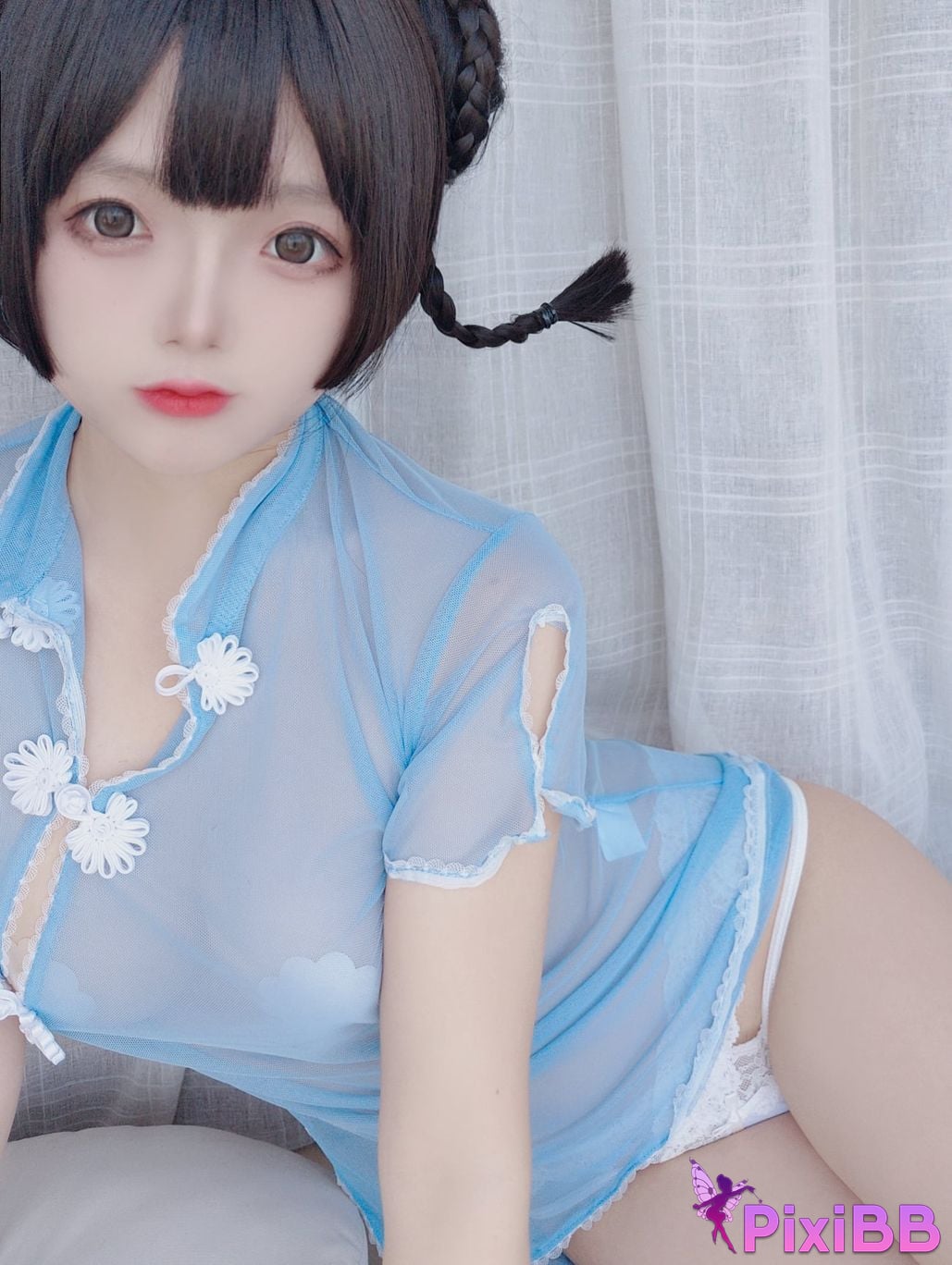 Cosplayer Hinajiao Transparent cheongsam selfie PixiBB.COM 023