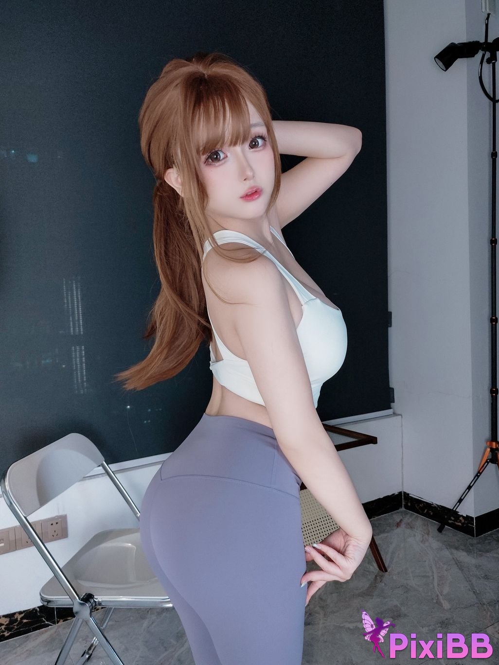 Cosplay Hinaga Yoga Training PixiBB.COM 038