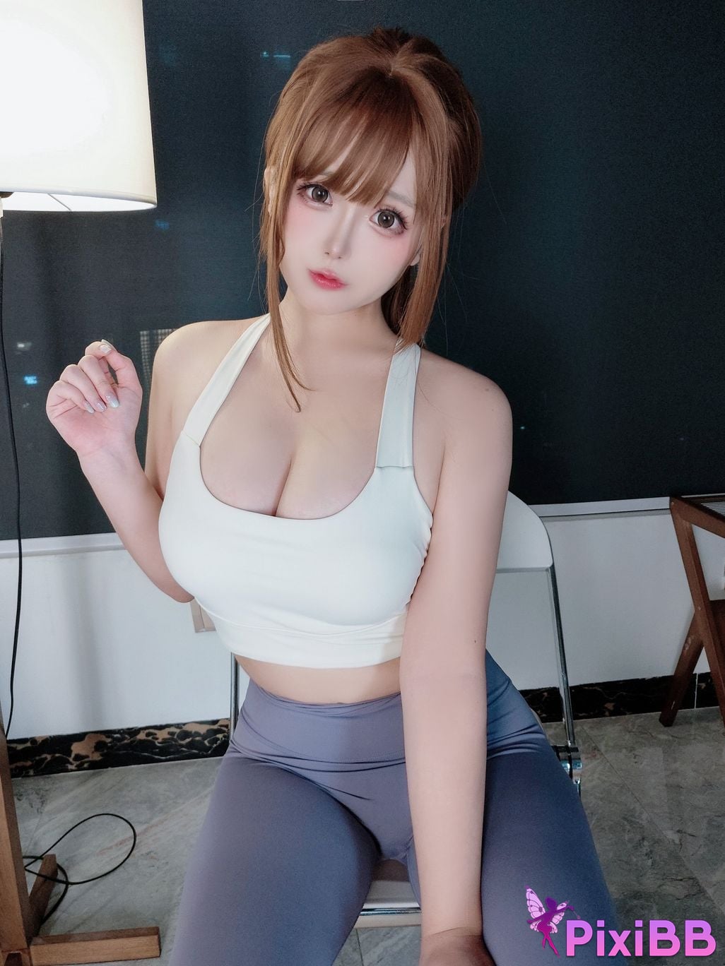 Cosplay Hinaga Yoga Training PixiBB.COM 043