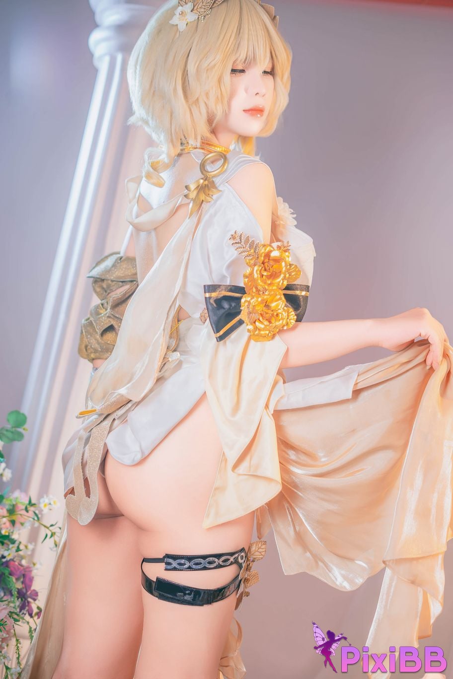 Cosplayer Pyon Pyoncos peon Aglaea HonkaiStar Rail Iron collapse aglaia PixiBB.COM 003